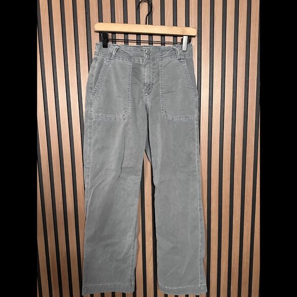 American Eagle Jeans 000 Gray Cargo Stovepipe Flat Front Stretch - Picture 1 of 11
